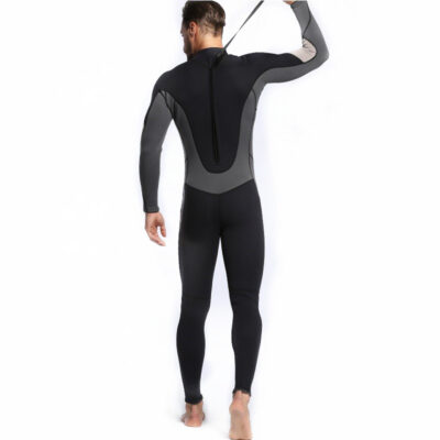 Acdive Men 3mm Fullsuit - Shark Skin on Chest and Back (Black/Grey)