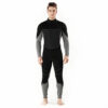 Acdive Men 3mm Fullsuit - Shark Skin on Chest (Black/Grey)