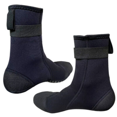 Unisex 3mm Unti-Slip & Abrasion-Resistant Wetsuit Socks (Black)