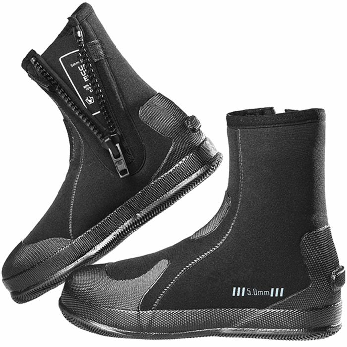 Unisex 5mm Premium Thick Rubber Sole Size Zipper Wetsuit Boot